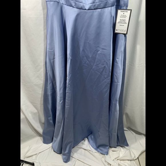 NWT $299 XSCAPE Satin Off Shoulder Ball Gown in Sky Blue [PLUS SZ 18W ]‎ - Picture 7 of 12